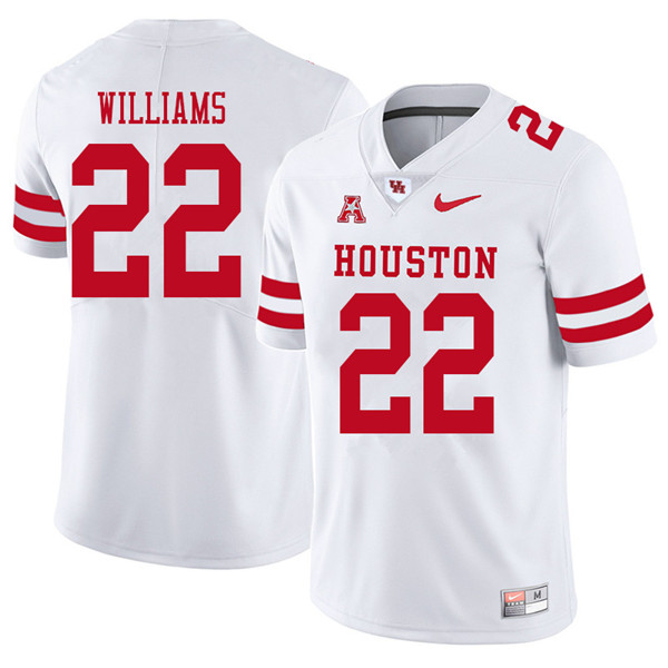 2018 Men #22 Terence Williams Houston Cougars College Football Jerseys Sale-White
